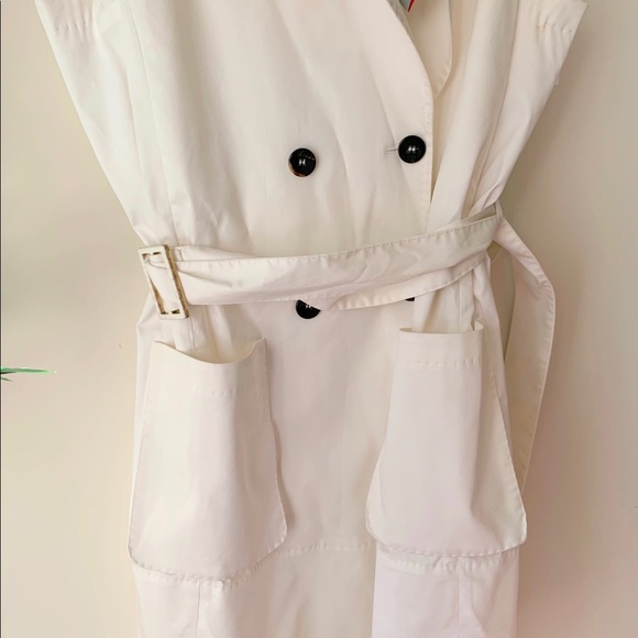 Lavia 18 white woman’s sleeveless trench coat new size 8 - Picture 4 of 9